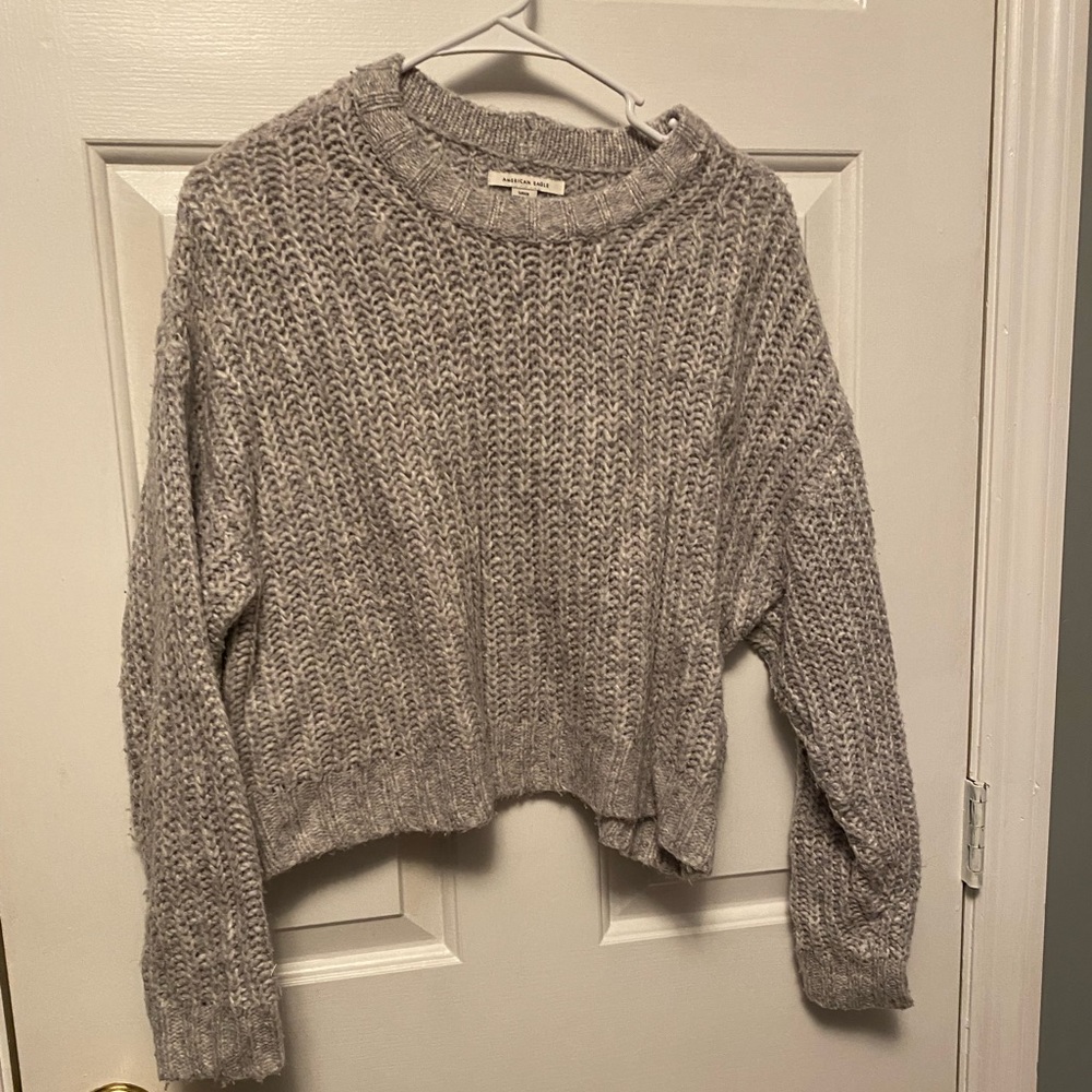 American Eagle Cable Knit Crop Sweater